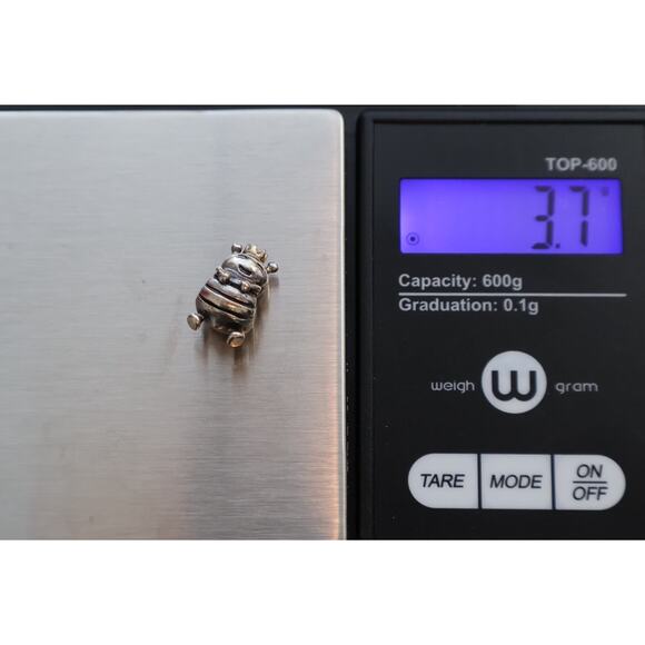 Pandora 14k & Sterling Silver Queen Bee Charm 3.7G / 0.5in - Picture 6 of 6